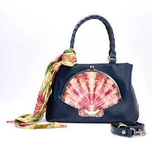 Patricia Nash Leather Angela Tooled Seashell Frame Satchel