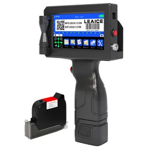 Handheld Inkjet Printer, 1 Inch Nozzle, Portable Handheld Printer Gun for Text, QRCode, Barcode, Batch, Number, Logo, Image for Any Surface (24.5mm Print Height)