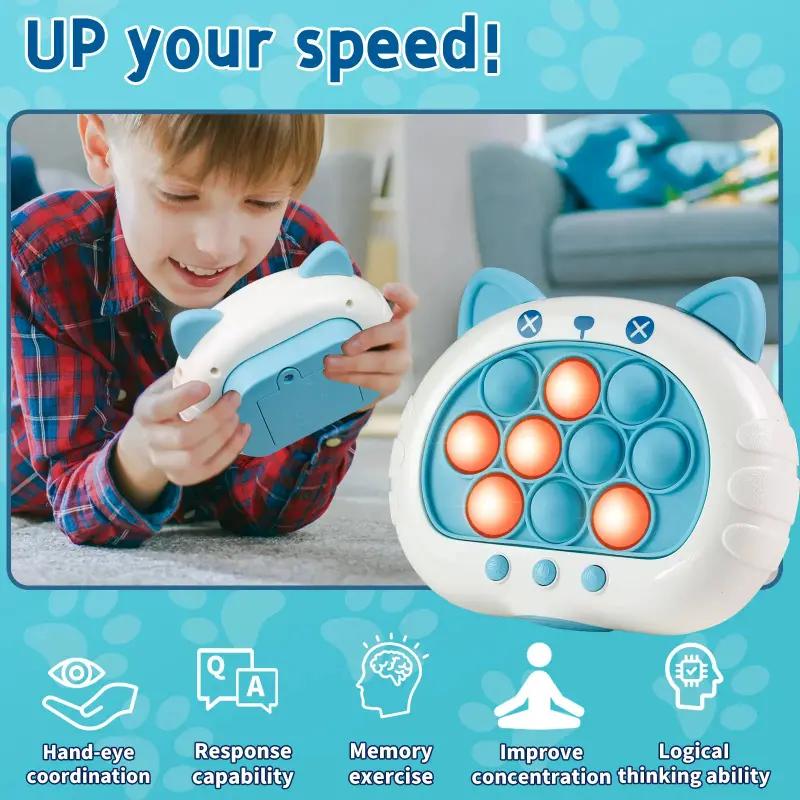 New Fast Push Game Toy Cute Animal Quick Press Reaction Game for Kids Family Party Gift 3rd Gen Upgrade