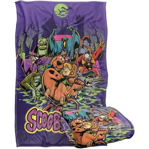This Scooby Doo Spooky Poster Scene Blanket Has Silky Touch Super Soft Feel Available Sizes 60x80 30x40 Baby 40x50 Kids 50x60 For Sofa Bedroom Decor Halloween Christmas Gift No More Scratchy Cartoon Blankets That Disappoint Kids