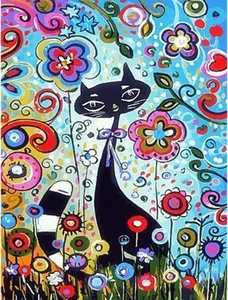 Cat Diamond Painting Kits for Adults Full Square Dril Diamond Art Crafts Paint with Diamond 5D DIY Gem Full Drill Diamond Painting Kits for Beginner 11.8x15.7inch/30x40cm