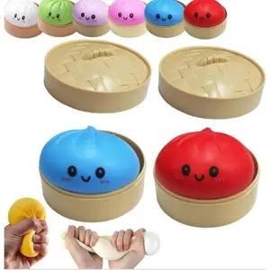 Stress-relief squeeze toy, hand-moldable soft rubber venting bun, stress-relief gadget Kawaii Squishies Squishy Maker