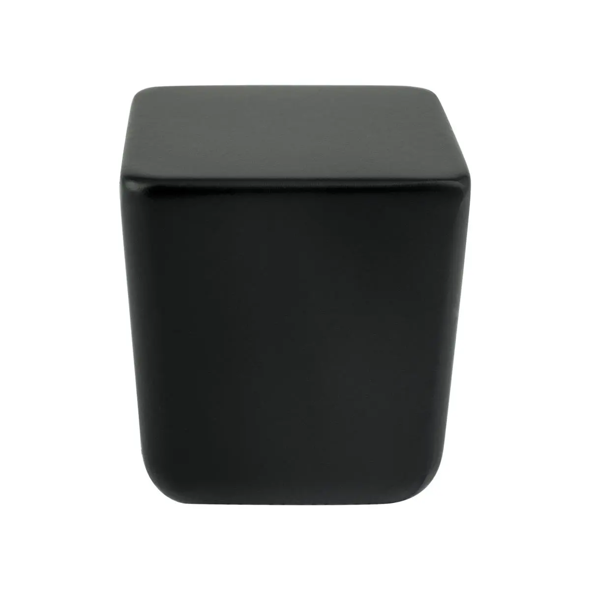 212 MAIN Berenson Hardware Large Size Mini Zinc Square Knob, Black, Square Shape, Contemporary Door Hardware