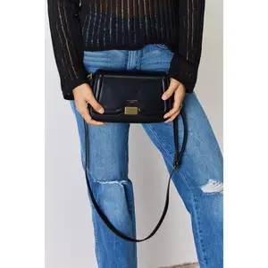 David Jones PU Leather Crossbody Bag - Simple Design for Everyday Use