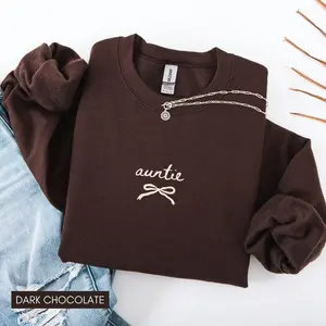 [Sale off up to 50%] Auntie Sweatshirt, Christmas Gift for Auntie, New Aunt Gift, Pregnancy Announcement Sweater, Auntie Shirt, Aunty Birthday Gift, Aunty Gifts