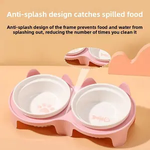 Ceramic Cat Bowl Set, Durable Pet Feeding Dish for Cats & Dogs, Stylish Ceramic Design, Perfect for Daily Use
