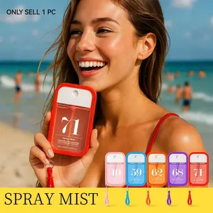 Portable Card-Type Perfume Spray 48ML, with Hook Pocket, Long-Lasting Fragrance, Fine Mist, Natural Fresh Scent, Easy to Carry, Ideal Gift, Body Fragrance Mist