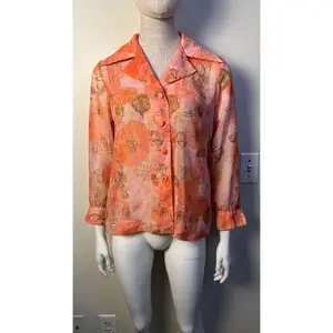 VINTAGE FLORAL 50'S 60'S SHEER JACKET
