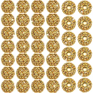 40 count 20 mm Rhinestone Beads Bulk  Round Disco Ball Chunky Bubblegum Beads for Pens Bracelets Charms Craft European Style  Making Supplies Christmas()