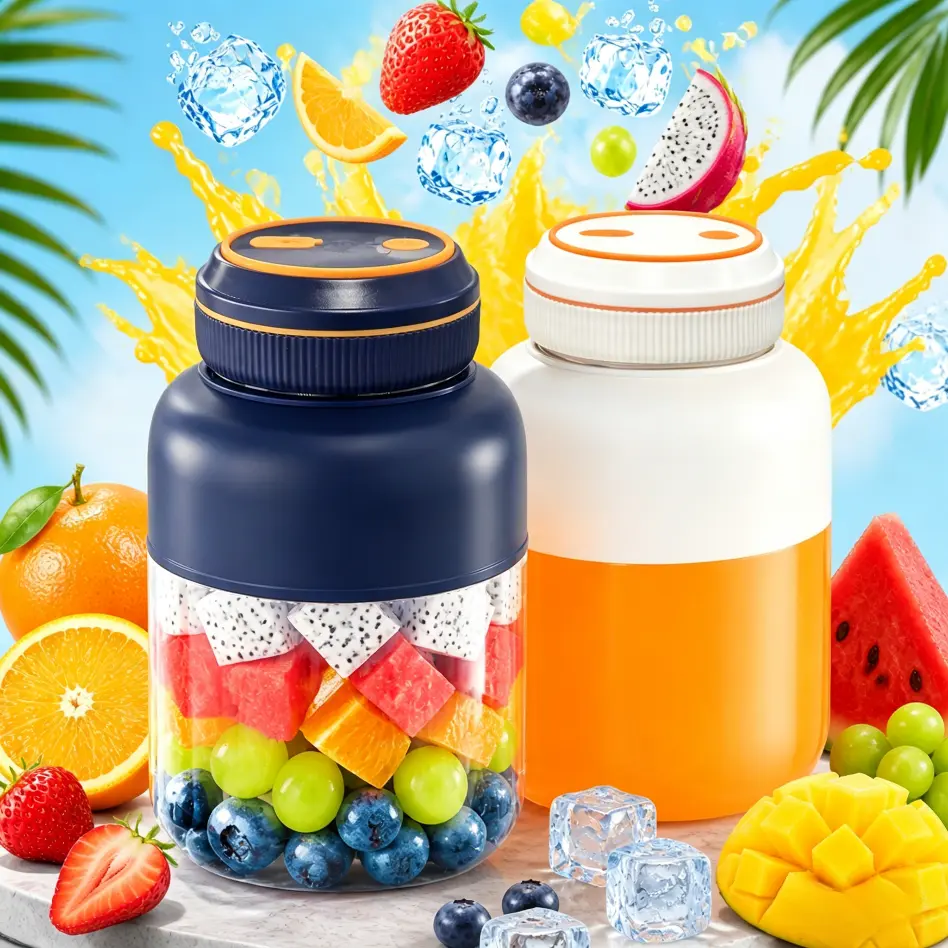 Home Multifunction Juicer - 44oz (1300ml) Cordless Portable Blender Cup with USB Port, 80W Household Kitchen Appliance, Dishwasher Safe for Smoothies, Summer Essential Smoothieblender