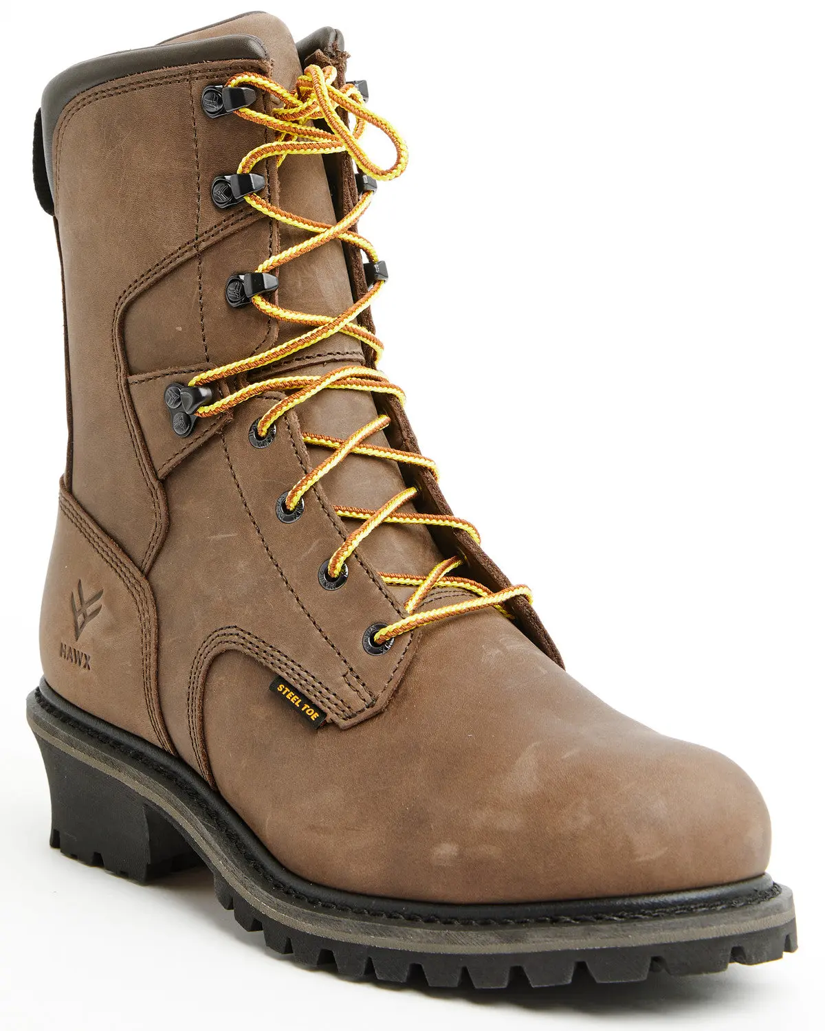 Men's 8" Logger Lace-Up Waterproof Work Boot - Steel Toe