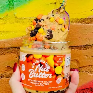 ET FAVORITE CANDY Peanut Butter Nut Butter Snack Treat Dessert Gluten Free Sweet Creamy 16 oz Jar Rainbow Nut Butter Sandwiches