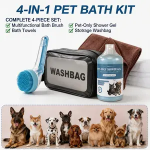 Buy One Get Four Free!Soothing Pet Spa Brush - 2-in-1 Massage & Shampoo Dispenser for Deep Cleaning. ASMR Grooming, Gentle on All Coats!Dog&cat