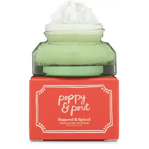 [Poppy & Pout] Sugared & Spiced Exfoliating Lip Scrub - 0.75 oz - Gentle Scrub for Soft Lips