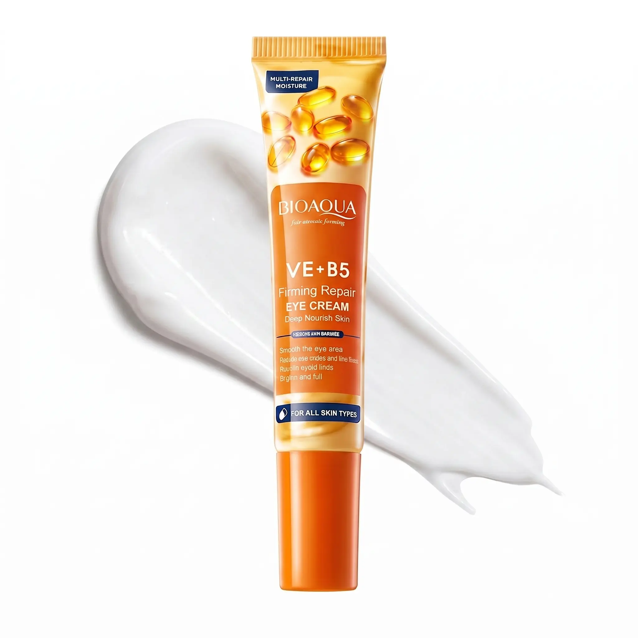 Vitamin E B5 Firming Eye Repair Cream Hydrating Under Eye Care Lotion Soft Texture Eye Moisturizer Nourishes Tired Eye Area Improves Rough Dull Skin Around Eyes Soothes Puffy Under Eyes Daily Eye Skincare for Women & Men puffiness reducer dry