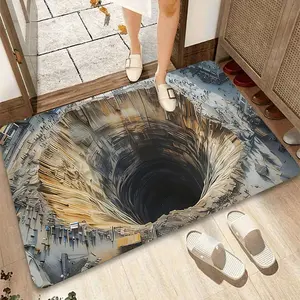 Non-Slip Door Mat Bathroom Rug, 20x32 Inches Low Profile Rubber Bottom, Decorative Appeal Rectangular Pad for Living Room Bedroom Kitchen