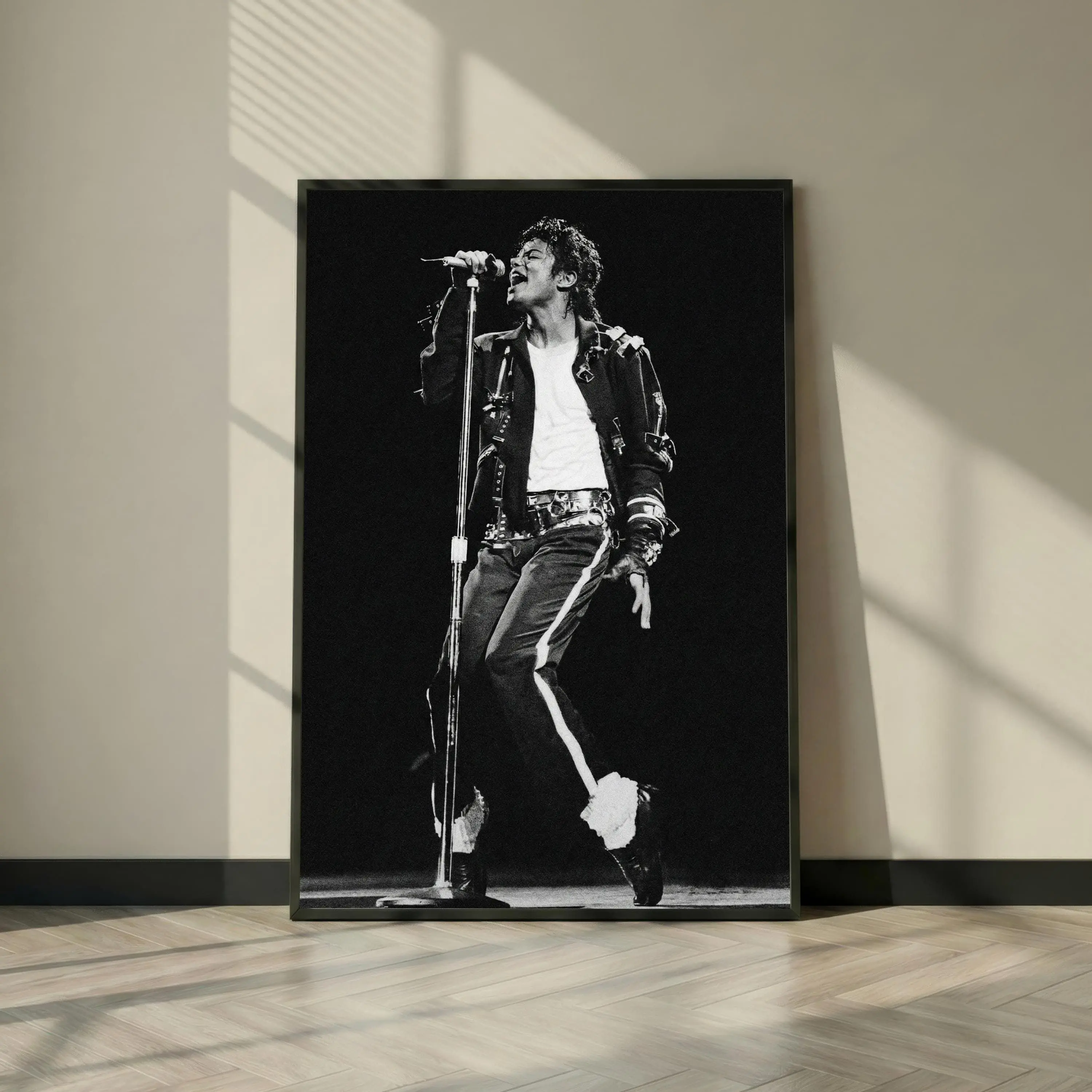 Michael Jackson Wall Art Print, Black and White Concert Poster, Music Legend Photo, Pop Icon Wall Decor, Vintage Stage Photography