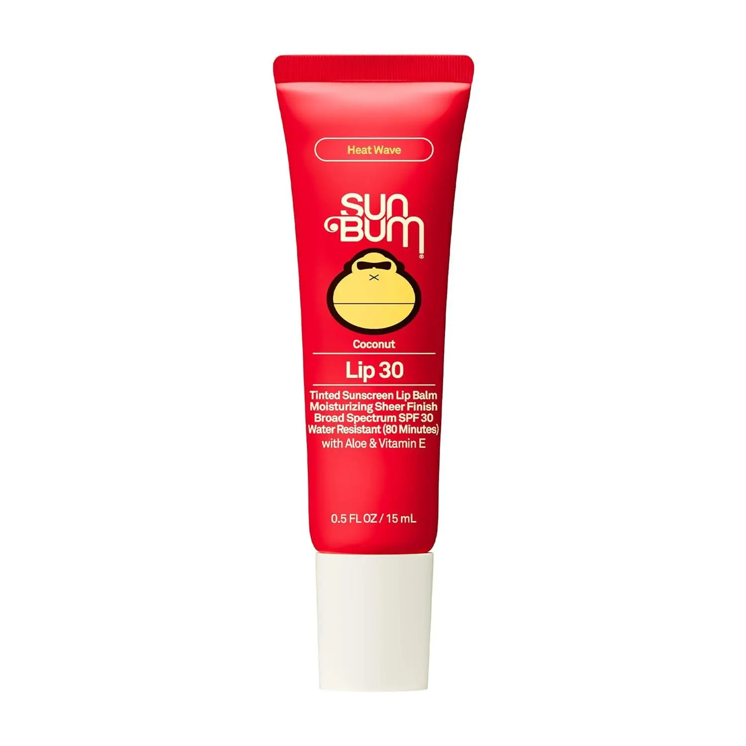 Sun Bum SPF 30 Coconut Sunscreen Lip Balm, Sunset Cove Tinted - 0.5 oz | Broad Spectrum Moisturizing with Aloe and Vitamin E, Vegan, Hawaii 104 Act Compliant (Made without Octinoxate & Oxybenzone)