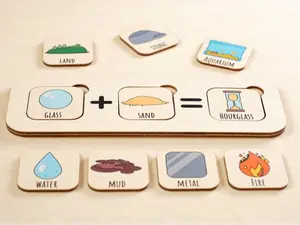 Alchemy Matching Game, Montessori Wooden Puzzle, Logic Toy, Holiday gift from Mom
