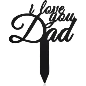 Dad Memorial Stakes Grave Cemetery Decorations Metal Grave Markers Plaque Sympathy Garden Stake  Cemetery Memorial Signs for Funeral Decorations