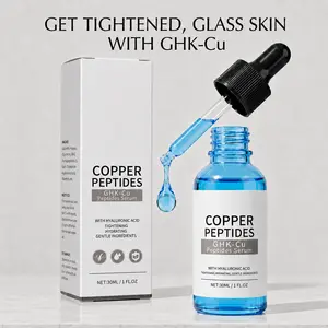 Copper Peptides Serum with Hyaluronic Acid, GHK-Cu Facial Serum for Hydrating, Firming & Smoothing Skin, 30ml