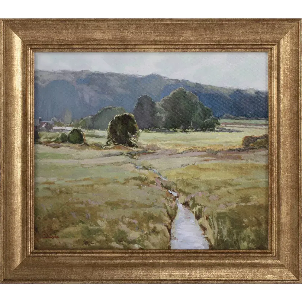 16" x 14" Summer Pasture Framed Wall Art Brass - Threshold designed with Studio McGee