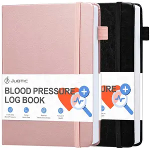 Blood Pressure Log Book: Daily/Weekly Health Journal – Track BP, Pulse, Medications & Symptoms2 in 1 （Rose Gold*Black）