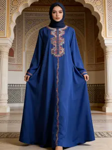 Elegant Muslim Abaya Dress for Women, Modesty Muslim Clothing, Long Sleeve Design, High-Quality Fabric, Loose-Fitting Islamic Clothing, All Seasons Wear