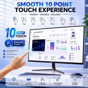 CUNPU 24'' FHD 1080P IPS Touchscreen Monitor, 10-Point Touch, 75Hz Refresh Rate, HDMI/VGA/USB Connectivity, for PC Office Desktop Business Workstation (G24FI07-X)