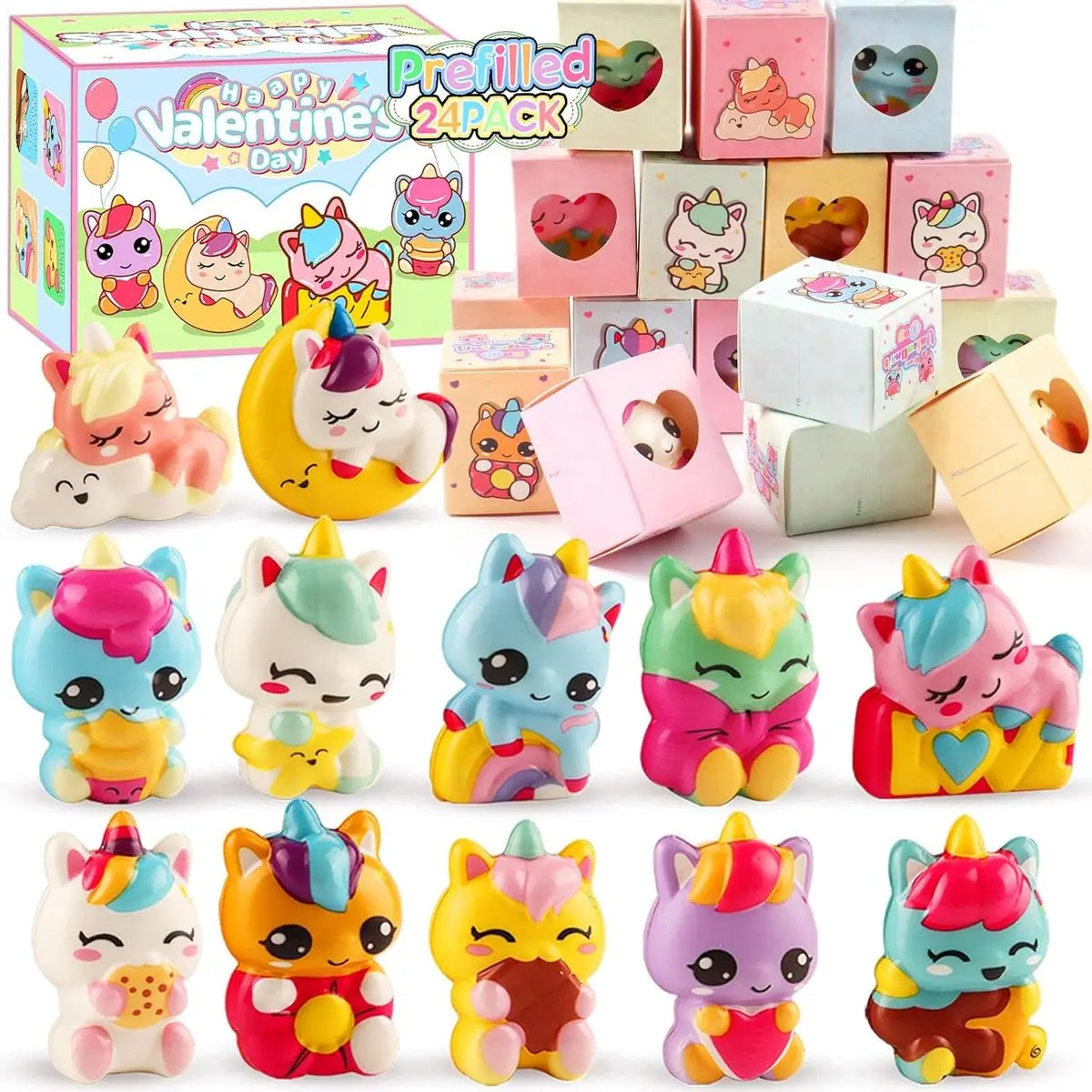 Valentines Squishy Toys Set