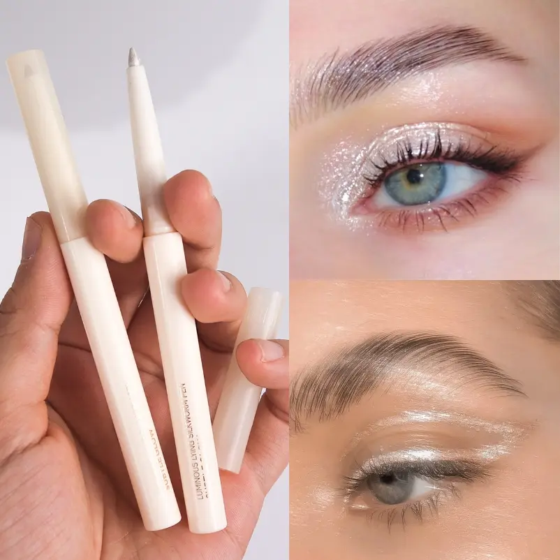 1PC Pearlescent Eyeshadow Pen, Highlighter, Instant Radiance, Waterproof and Long Lasting, Brighten Eyes and Face, Enhance Eye Makeup, Multi-color Options, Suitable for Daily Makeup, Ideal Valentine's Gift for Women