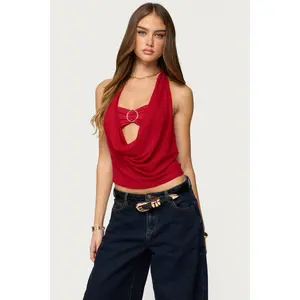 Issey Layered Bandeau Cowl Neck Top
