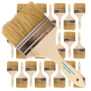 Vermeer Chip Paint Brushes - 24-Pack - 4" Chip Brushes for Paints, Stains, Varnishes, Glues, & Gesso - Home Improvement - Interior & Exterior Use