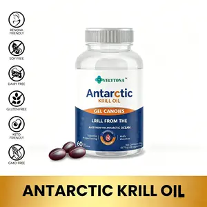 VELYTONA Krill Oil Supplement for Healthcare & Fitness, 500mg Antarctic Krill Source with EPA, DHA Omega-3, Phospholipids & Astaxanthin, 60 Softgel Capsules for Men & Women