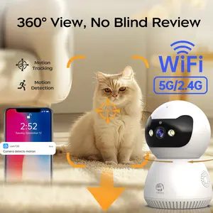 【JOOAN 5G/2.4G WiFi 5MP/3K AI Smart Home Security Camera】360° PTZ, Color Night Vision, Motion Detection, Audio Alerts, Remote Monitoring, Two-Way Audio, SD Card/Cloud Storage (Optional), Alexa Compatible