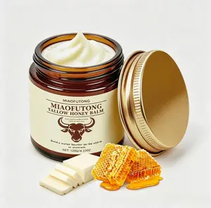 MIAOFUTONG Beef Tallow & HoneyBalm Cream - All-Natural Moisturizer for Face,Body & Hands, Ultra-Nourishing Formula withGrass-Fed Beef Tallow & Honey, 120g