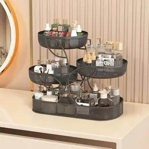 Multi-Layer Desktop Cosmetic Organizer, Vanity Skincare and Perfume Storage Shelf for Bathroom and Toiletries