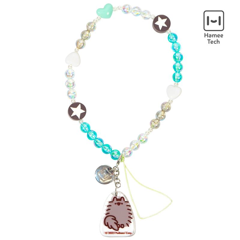 Pusheen the Cat Beaded Charm Mobile Phone Wrist Strap - Pip