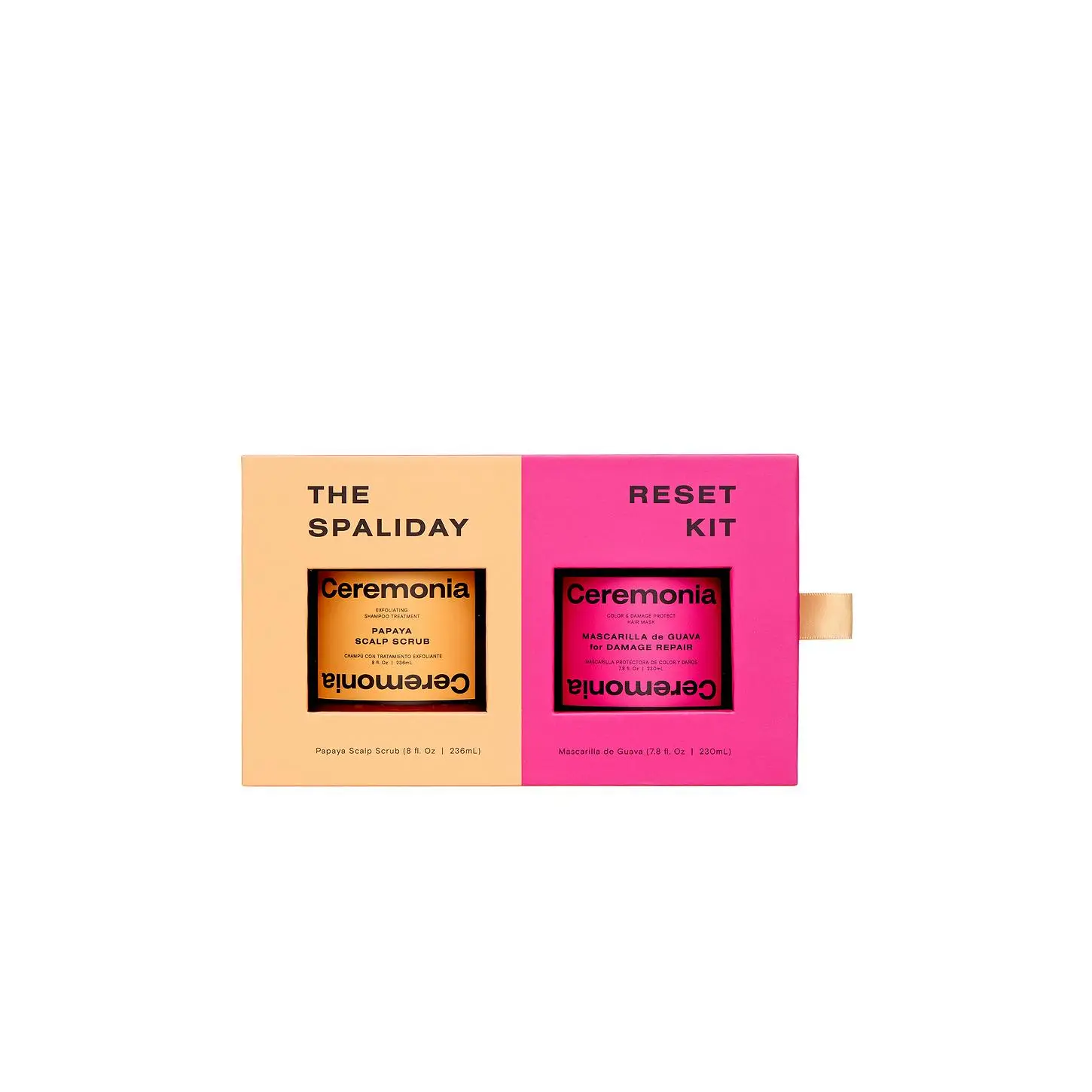 Ceremonia Spaliday Reset Haircare Kit - Exfoliating, Cleansing Shampoo & Conditioner Set with Eucalyptus, Cactus & Papaya Infusion, Exfoliate Hair Mask