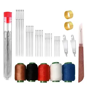 36 PCS Large Eye Sewing Needles Set -Easy-Thread Big Eye Hand Needles for Mending Quilting & Embroidery All-Purpose Sewing Kit for DIY Sewing Projects Multifunctional Sewing Thread SetProfessional DIY Lovers (1SET)
