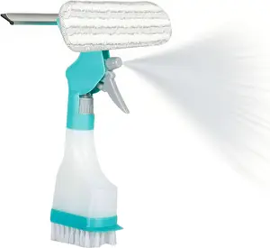 New Multifunction Window Cleaner Tool, 4 in 1 Window Cleaner Tool Kit, Window Washer Squeegee with Sprayer for Windows, Mirrors, Tiles & Glass (1 Pack)