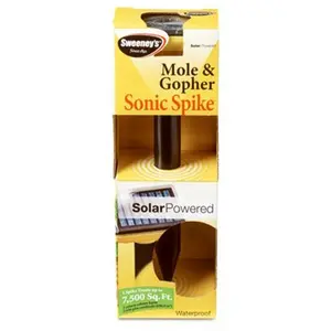 212 MAIN Solar Mole & Gopher Sonic Spike, Outdoor Rodent Repellent Pest Control Device with Mow Over Design, No Batteries Required
