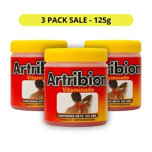 3 Pack Artribion Vitaminado Pomada 125g Reforzado con Mariguanol - Antioxidant Gel Supplement Reuma Pomade joint pain flexi