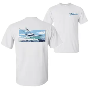 Topwater Offshore Fishing Boat T-Shirt, Vintage Tailing Redfish Flag Graphic Tee, Soft Cotton Shirt, Nautical Ocean Lifestyle Apparel for Men & Women, Boating Gift