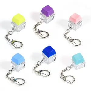 6pcs Keyboard Shaped Stress Relief Keychains, Ultra-Precise Design, Perfect for Adult Relaxation, Touch Feedback, Daily Gift, Valentine's Day Gift