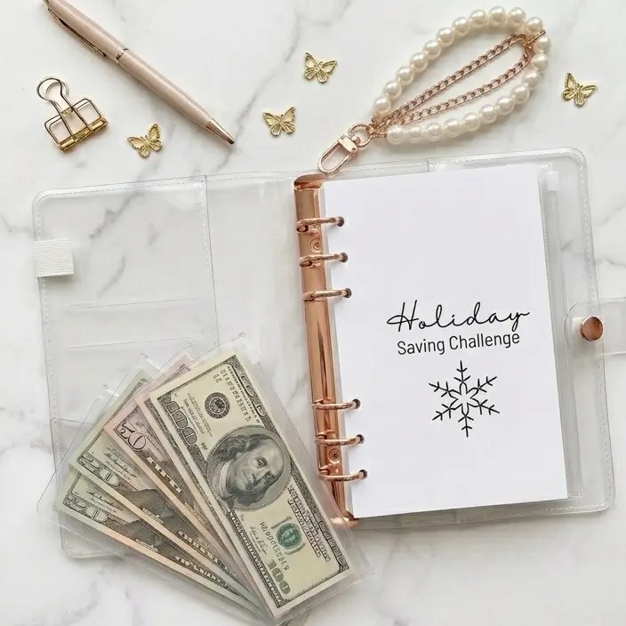 A6 Holiday Savings Challenge Binder, Office Stationery