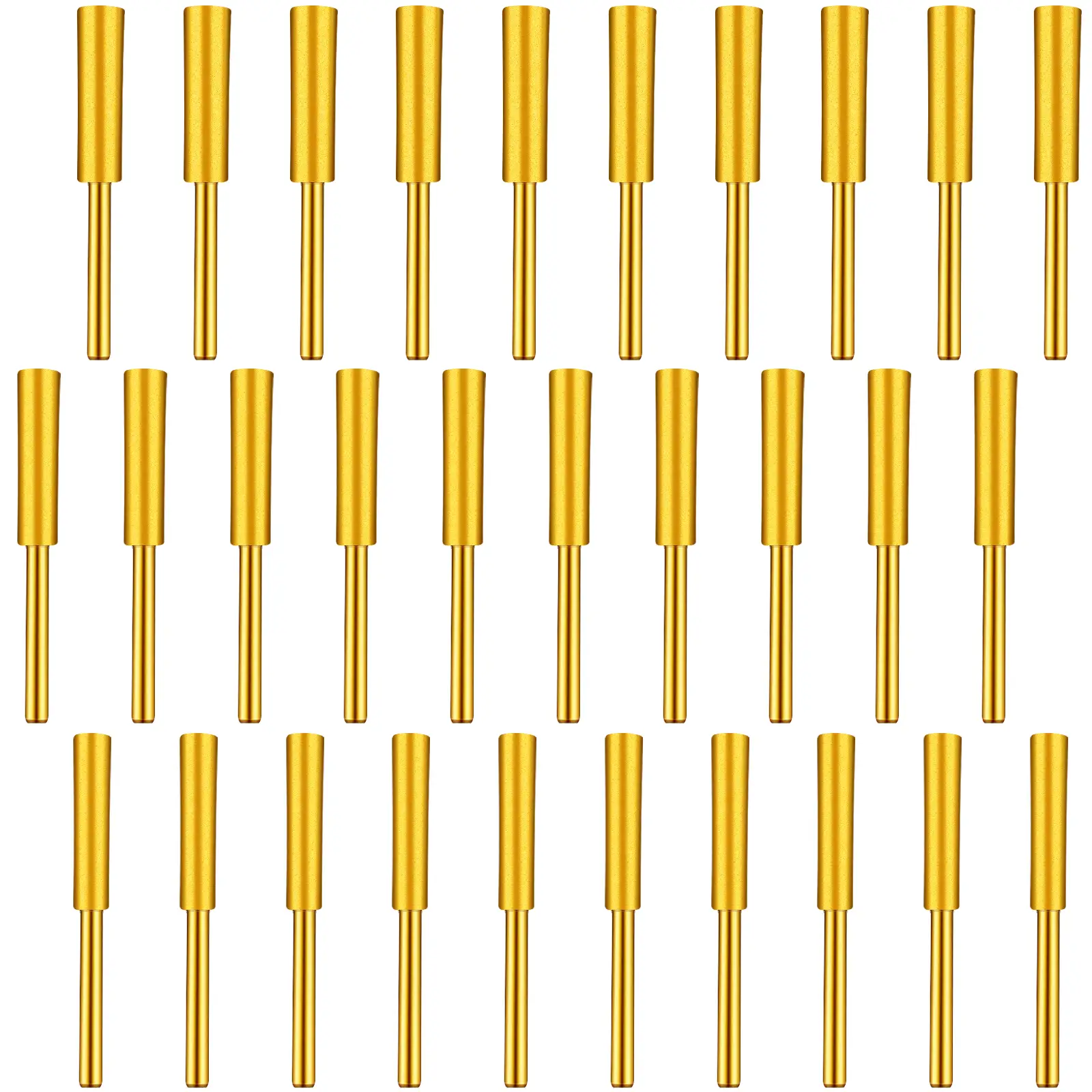 GOSMACK 60Count Diamond Chainsaw Sharpener High Hardness Plated Burr Stone File with 3 Different Sizes 4.0mm 4.8mm 5.5mm Enduring Chainsaw Grinding Bi