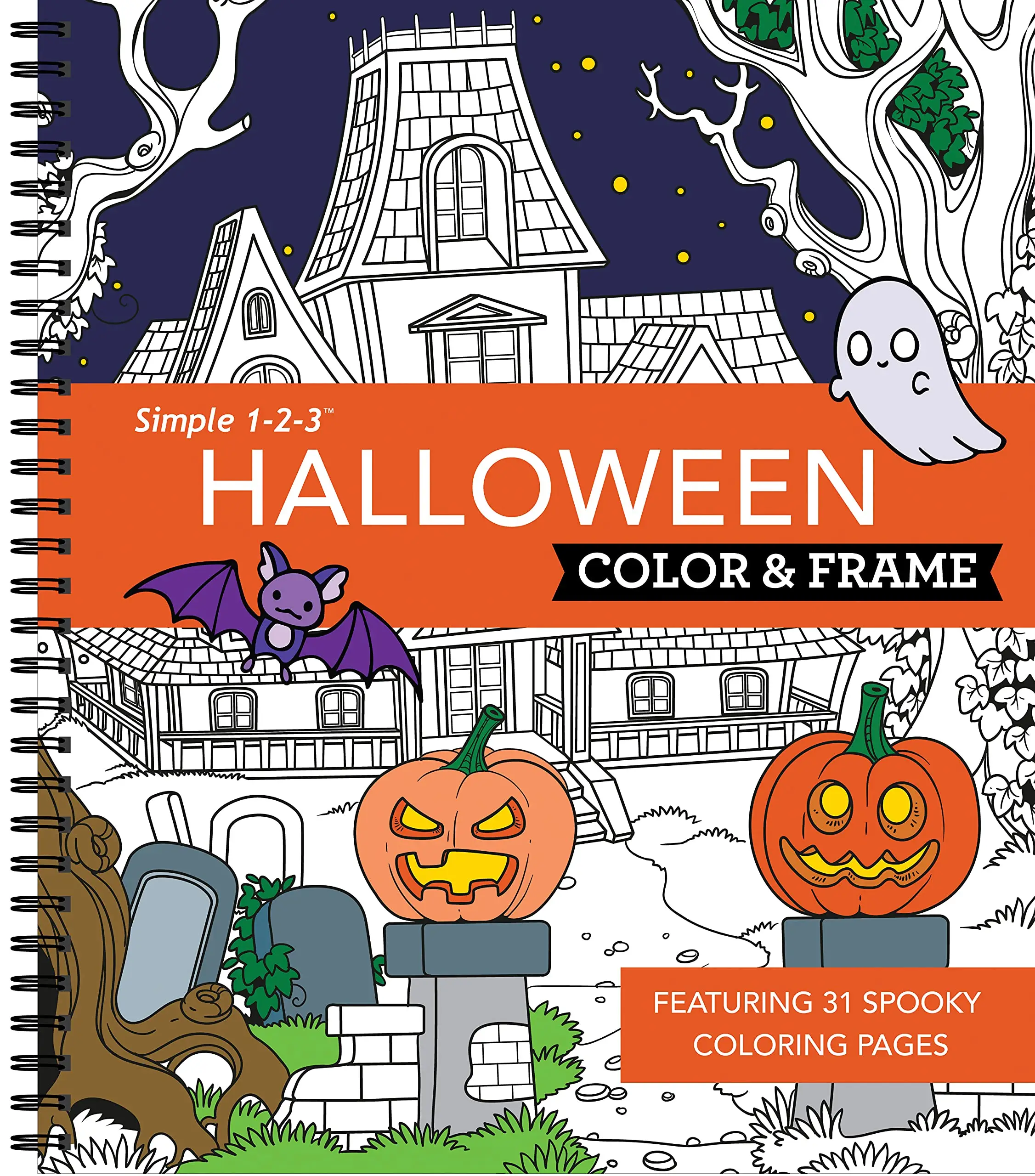 Color & Frame - Halloween (Coloring Book) -- New Seasons - Spiral