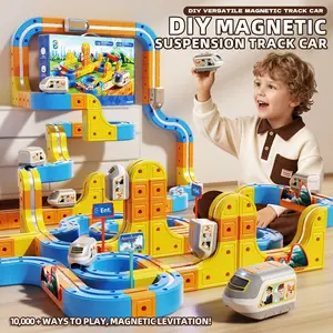 Magnetic Train Track Set for Kids – 3D Flexible Magnetic Railway Building Toys with Electric Train Car, STEM Construction Track Set, Educational Assembly Toy for Boys Girls Ages 3-8 Birthday Gift