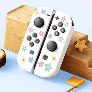 Cute Flower Pattern Game Controller Protective Case, Game Controller Protector, Console Accessories for Nintendo Switch Joy-Con Controller